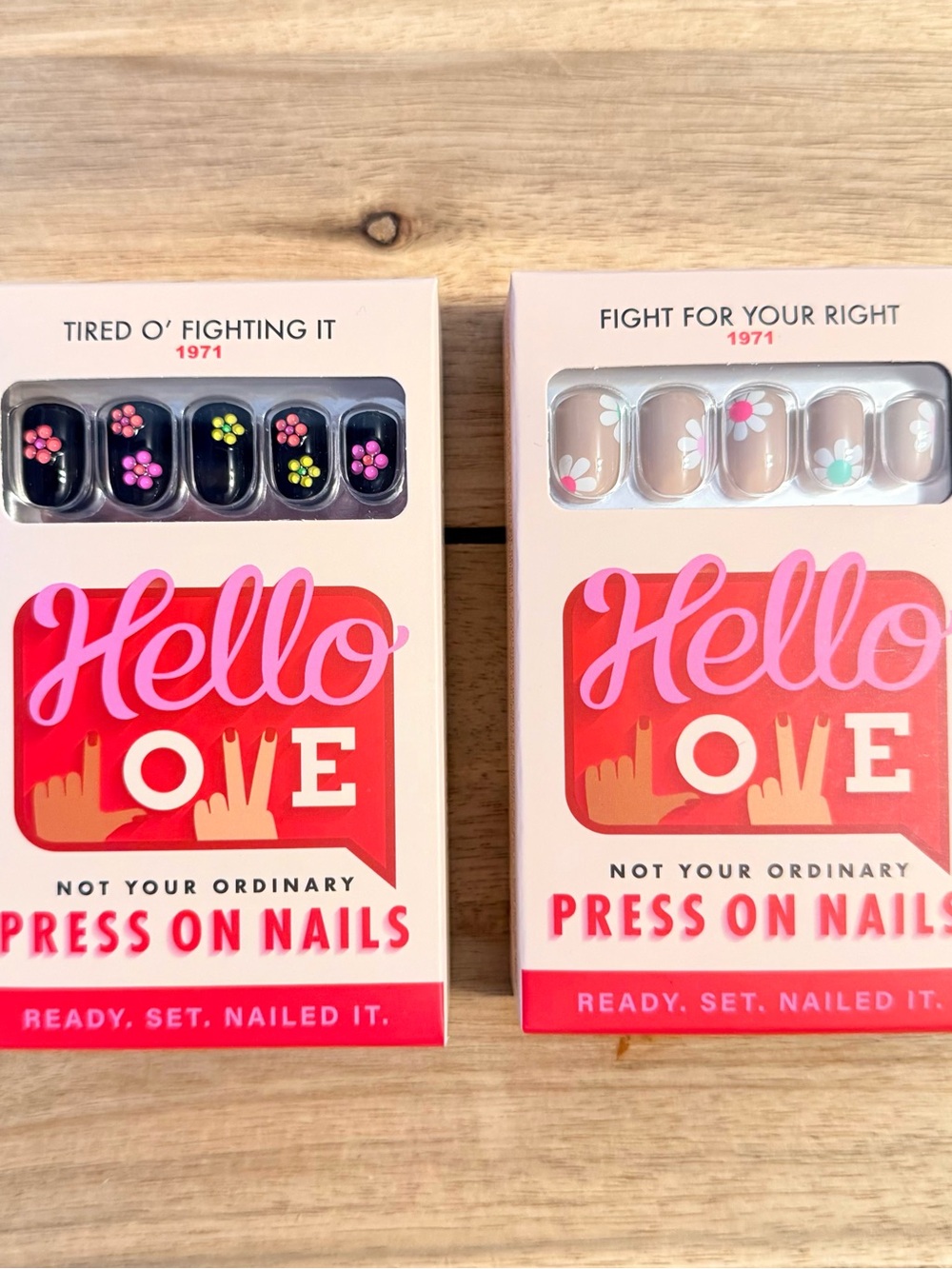 Hello Love Press-On Nails – Tired O’ Fighting It & Fight For Your Right